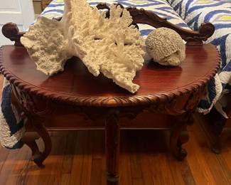 Mahogany Demi lune table 