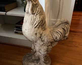 Cast stone rooster