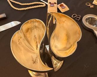 Art Nouveau Sterling Silver Divided Serving Bowl