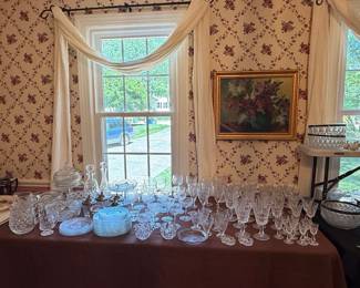 Assorted Cut Crystal Glassware Set