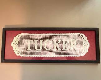 Framed Filet Crochet "Tucker" Doily