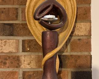 Angel with Candle Holder Urn Sculpture