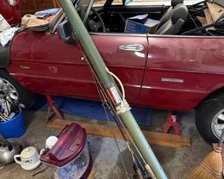 Vintage Fishing Rod and Reel Set in Protective Case