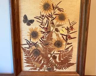 Pressed Flower and Butterfly Framed Art