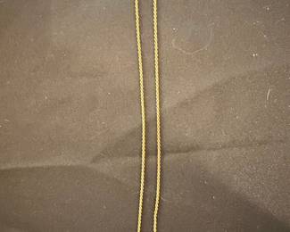 10K Yellow Gold Rope Chain Necklace