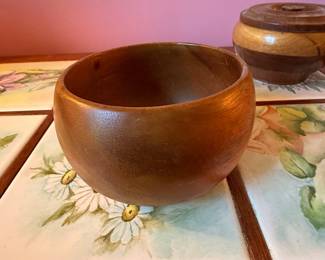 Mid-Century Hawaiian Monkey Pod Wood Bowl