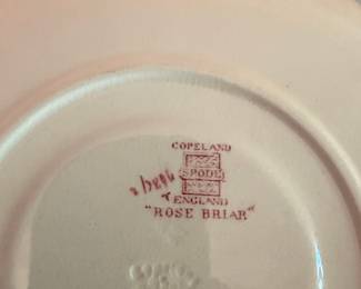 Copeland Spode "Rose Briar" China Set