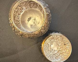 Victorian Sterling Silver Repoussé Floral Box