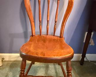 Carved Spindle Back Windsor Chair