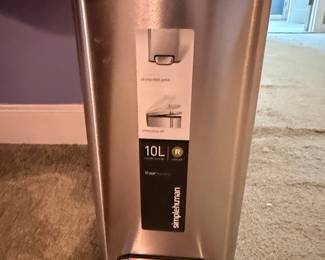 simplehuman 10L Stainless Steel Step Trash Can