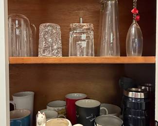 Assorted Mugs and Glassware including Hydro Flask