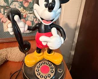 Mickey Mouse Animated Talking Rotary Dial Telephone