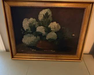 Framed Floral Still Life Painting