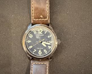 Citizen Eco-Drive Garrison BM8478-01L Day/Date Watch with Leather Strap