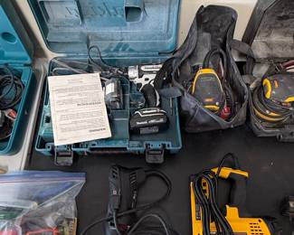Makita 18V LXT Cordless Drill and DeWalt Corded Tools Set