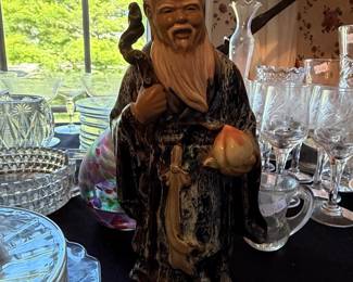 Chinese Mudman Figurine of Shou Lao (God of Longevity)