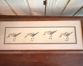 Framed Print of Four Shorebirds