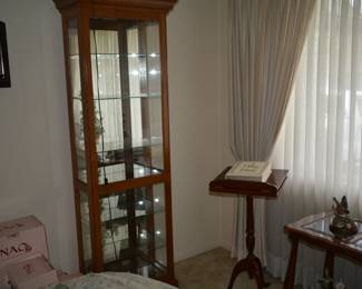 DISPLAY CABINET, BIBLE ON STAND