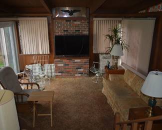 SOFA, TV, LAMPS, GLIDER ROCKER, RECLINER