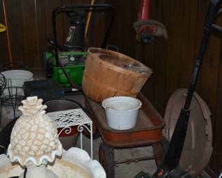 RADIO FLYER WAGON,  LAWN BOY SNOW BLOWER