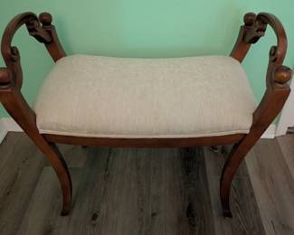 Traditional wooden accent bench