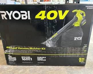 RYOBI 40V Vac Attack Cordless Leaf Vacuum/Mulcher