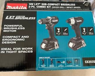 Makita 18V LXT Sub-Compact Cordless Brushless 2 Tool Combo Kit