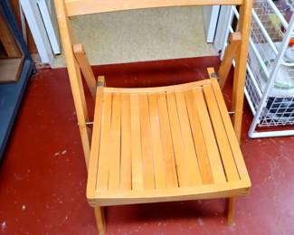 Wood Slat Folding Chairs