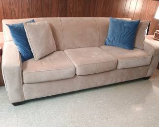 Urban Casual Sofa Nice Condition Soft Oatmeal Fabric