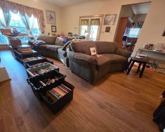 Couch set, lamps, end tables, coffee table