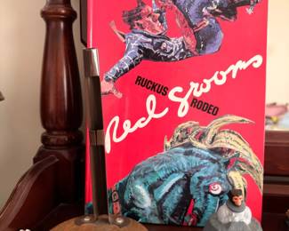 Red Grooms Ruckus Rodeo Art Book Collectible Figurine Bell Wood Base Pop Art Nashville Artist