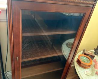 Antique Glass Door Display Cabinet Interior Shelves