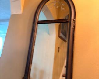 Antique Arched Wall Mirror Ornate Frame