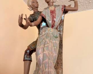 Large Porcelain Dancing Figures Statue Figurine