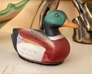 Painted Wood Duck Decoy Mallard Carved Hand Painted Hunting Collectible Vintage