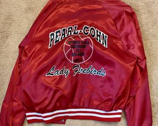 Pearl-Cohn Lady Firebirds Red Satin Jacket