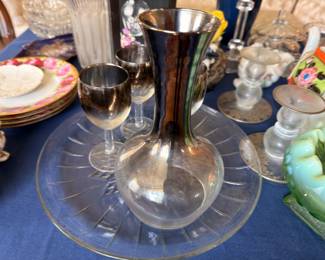 Silver Plated Goblets Crystal Stemware Lot