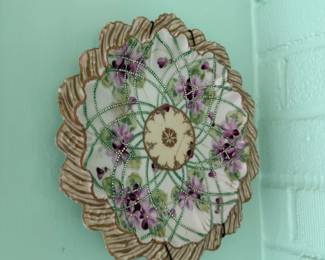 Decorative Woven Wall Basket Floral Design