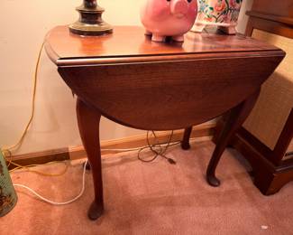 Vintage Drop Leaf Table Wood Antique Furniture