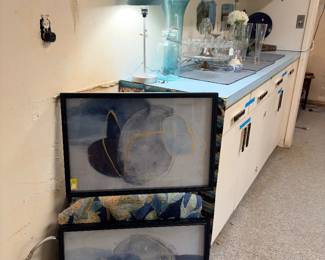 You all ravaged the kitchen area, but still have some choice pieces in this blue area…