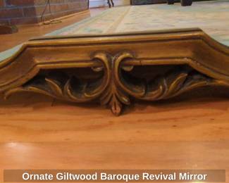 Ornate Giltwood Baroque Revival Mirror fourth image
