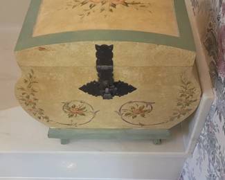 HandPainted Floral Dome Top Chest