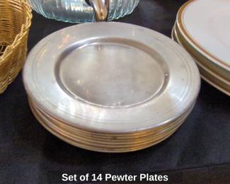 Set of Pewter Plates