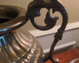 Ornate Bronze Urn with Dragon Handles second image