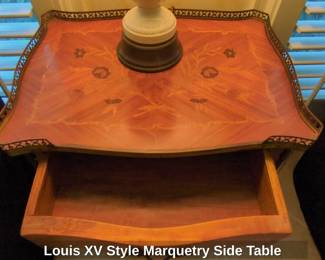 Louis XV Style Marquetry Side Table fourth image