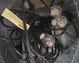 Outdoor String Lights with Incandescent Bulbs