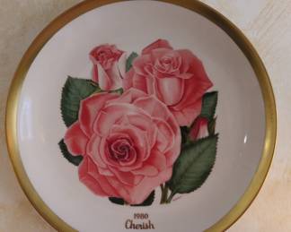 Gorham Cherish Rose Collector Plate  AllAmerica Rose Selections