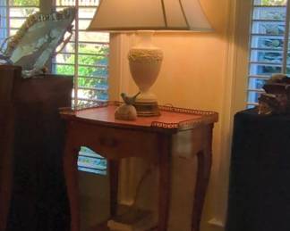 Vintage Ceramic Table Lamp with Decorative Base