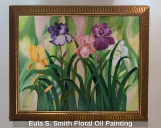 Eula S. Smith Floral Oil Painting