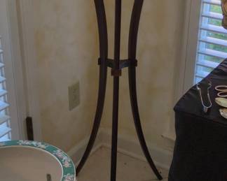 Vintage Wooden Pedestal Plant Stand